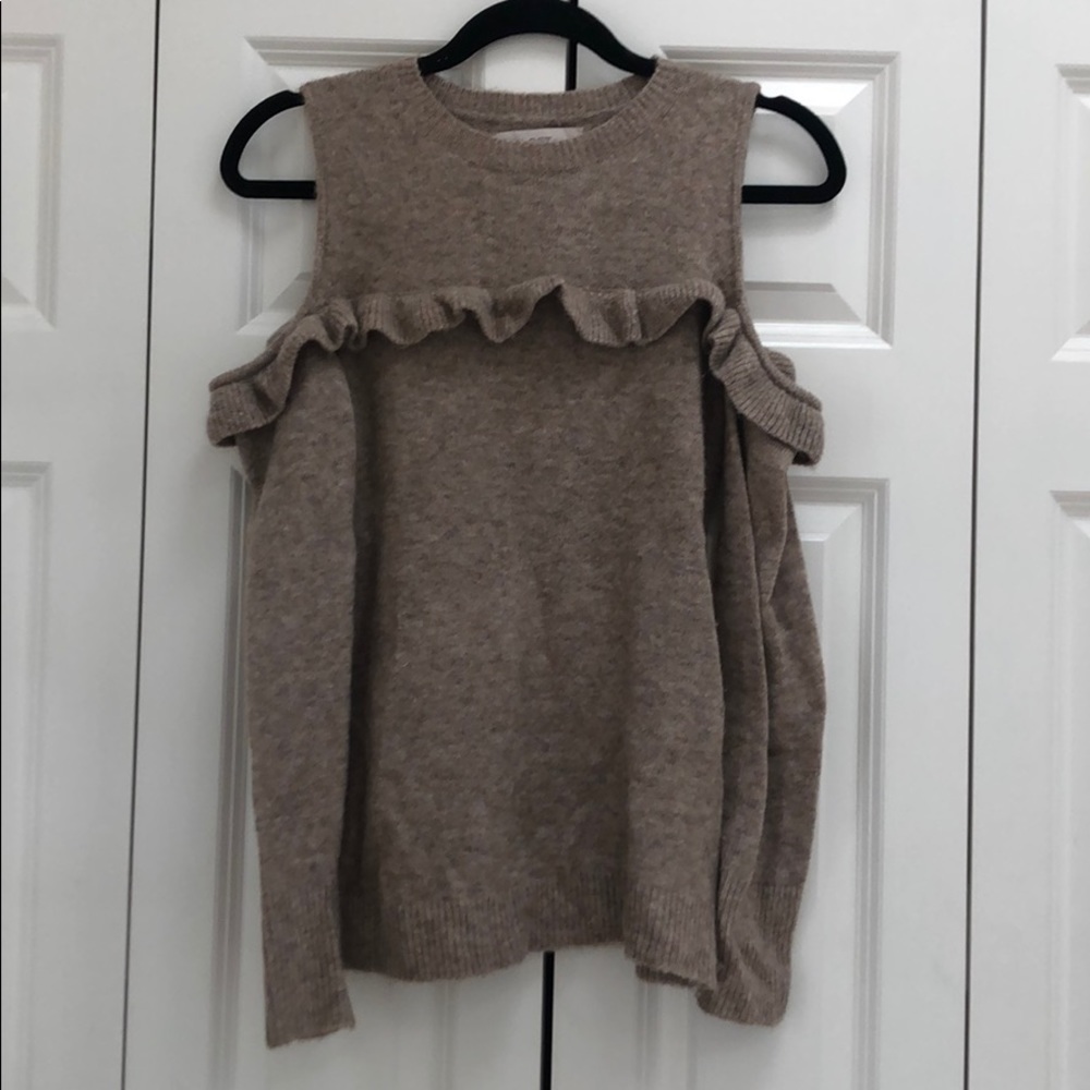 Cold shoulder Loft sweater.